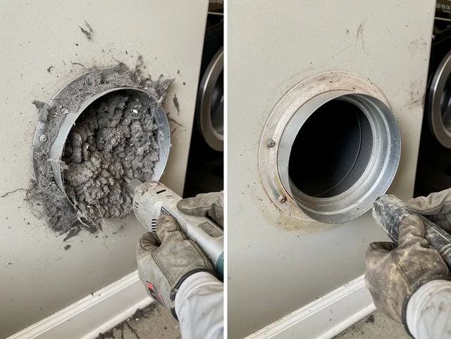 Professional clogged vent cleaning by Stevenson Ranch Dryer Vent Cleaning in Stevenson Ranch